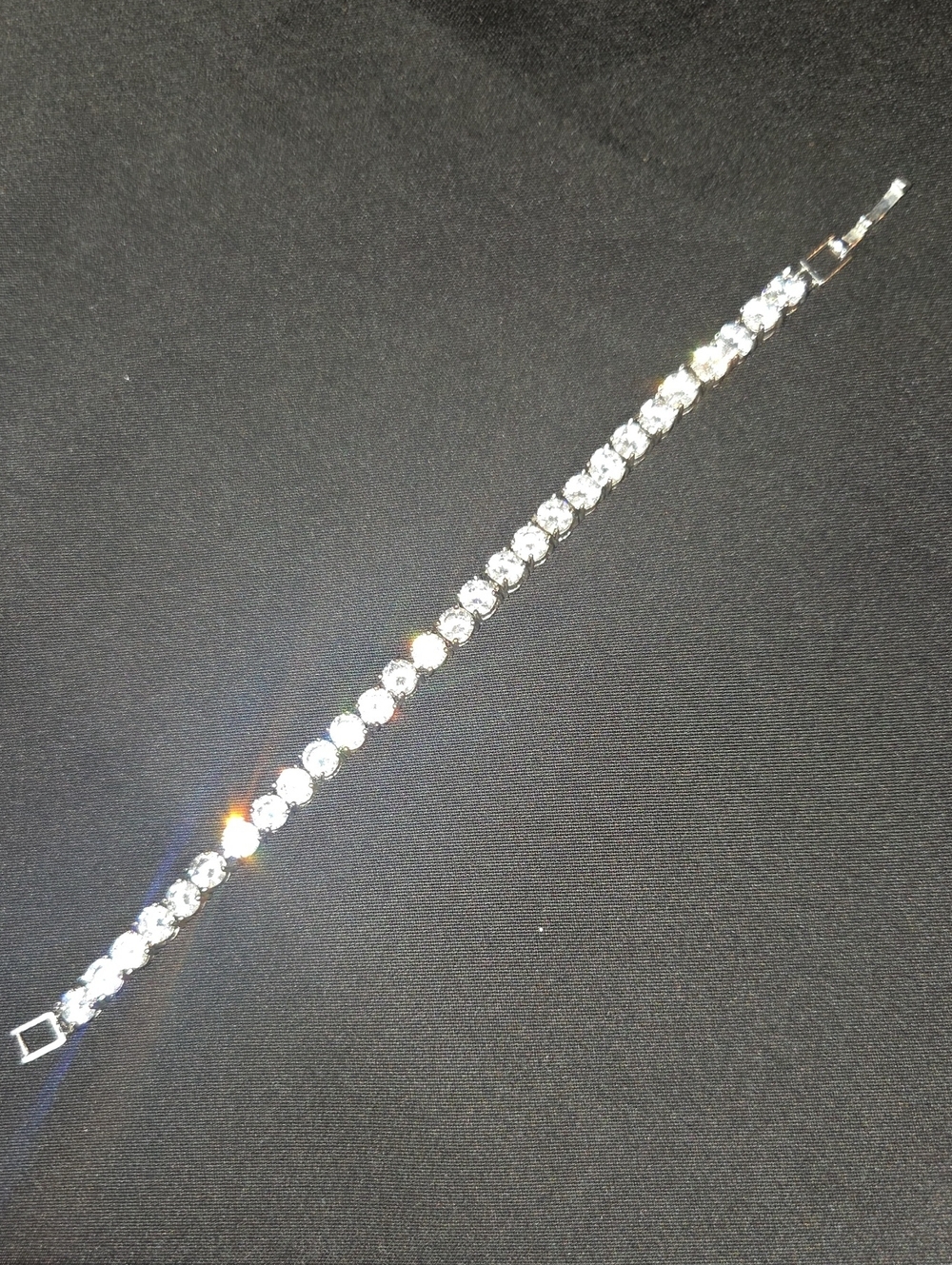 Crystal Tennis Bracelet - Silver Sparkle